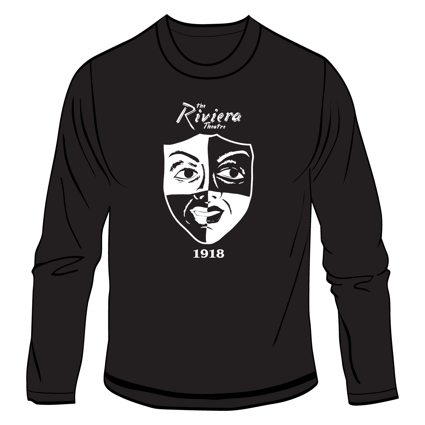 The Riv Long Sleeve Tee with Full Front Print